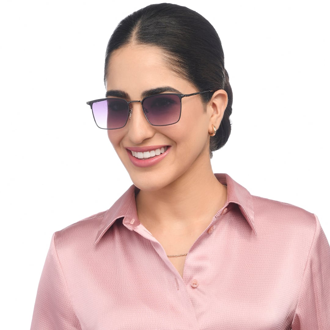 Vincent Chase Gunmetal Full Rim Clubmaster left side