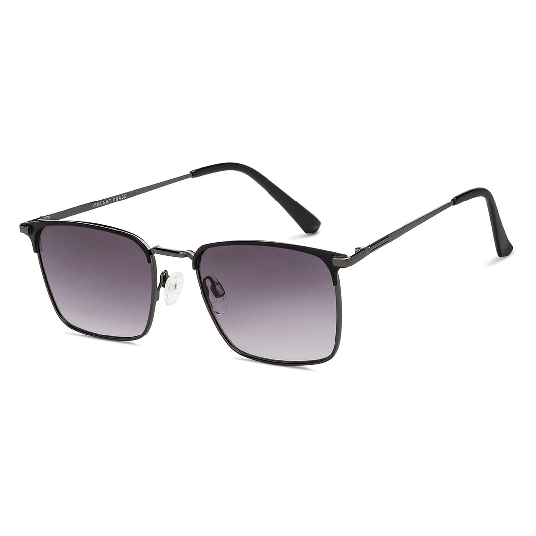 Vincent Chase Gunmetal Full Rim Clubmaster right side