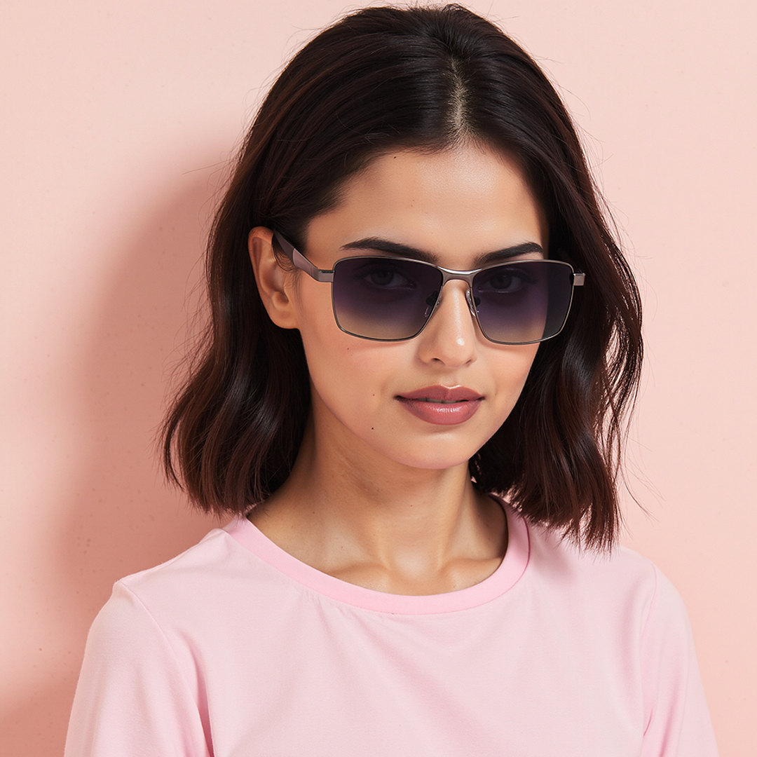 ◆ face Buy Gunmetal Black Full Rim Rectangle Square Vincent Chase The