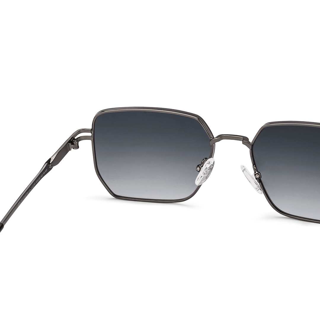 Vincent Chase Gunmetal Rimless Rectangle right side