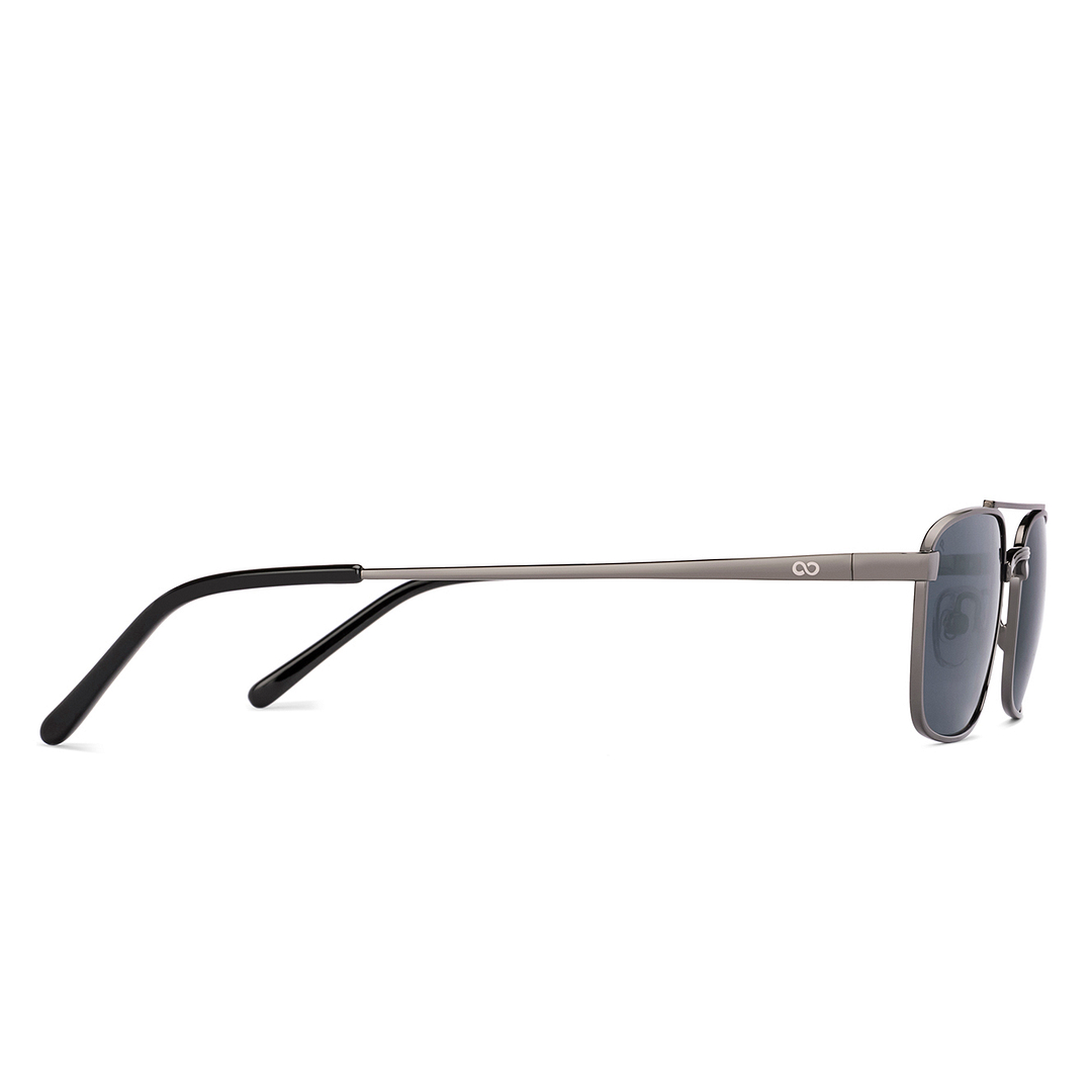 Buy Grey Gunmetal Full Rim Rectangle Vincent Chase Polarized METAL