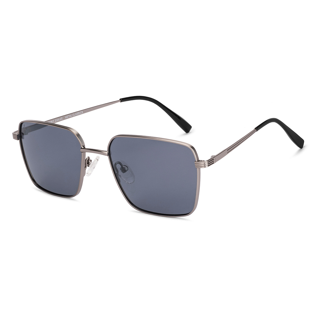 Buy Grey Gunmetal Full Rim Square Vincent Chase Polarized METAL