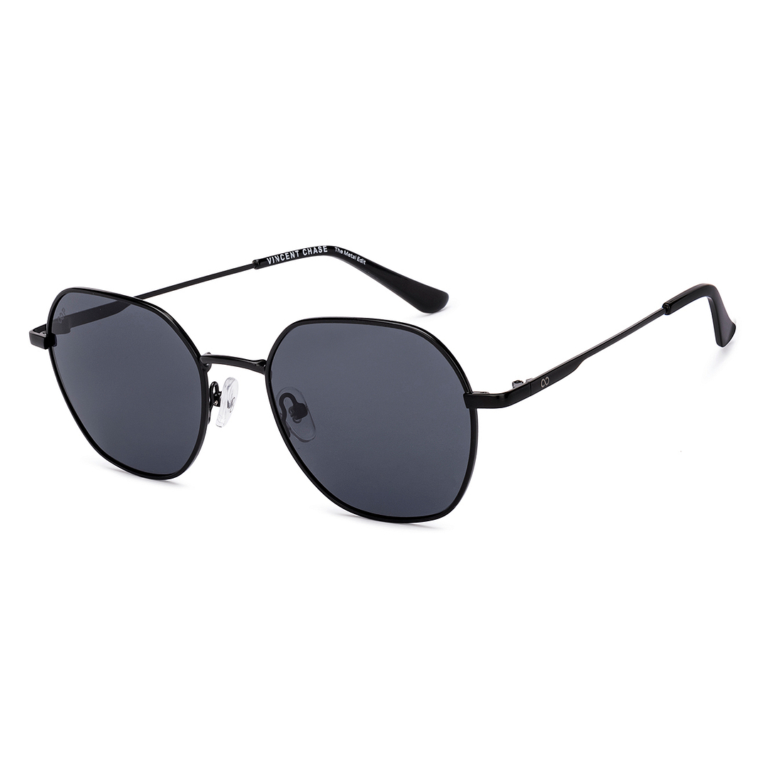 Vincent Chase Polarized Black Full Rim Geometric left side