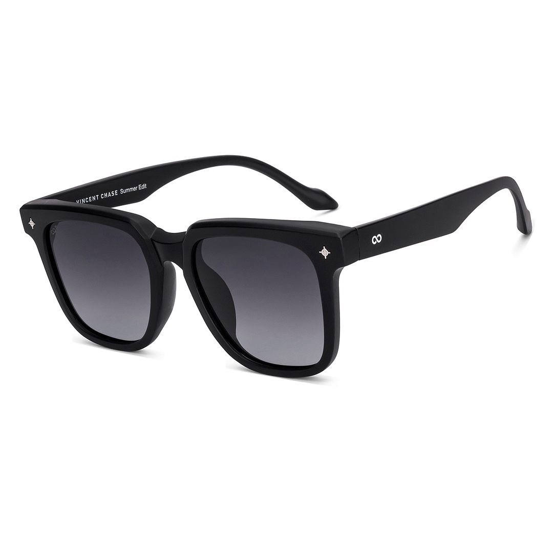 Vincent Chase Black Full Rim Rectangle left side