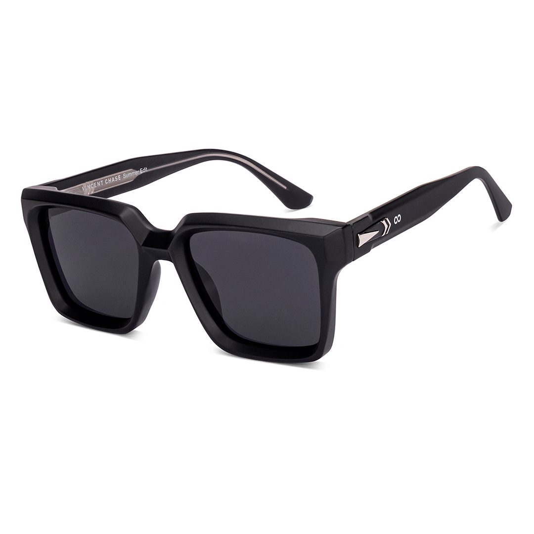 Vincent Chase Polarized Black Full Rim Rectangle left side