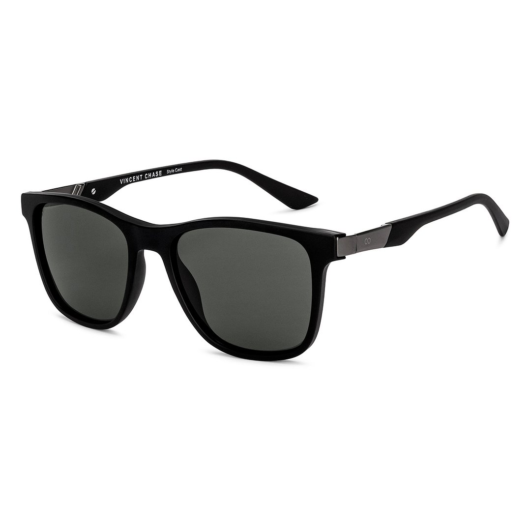 Vincent Chase Polarized Black Full Rim Square left side