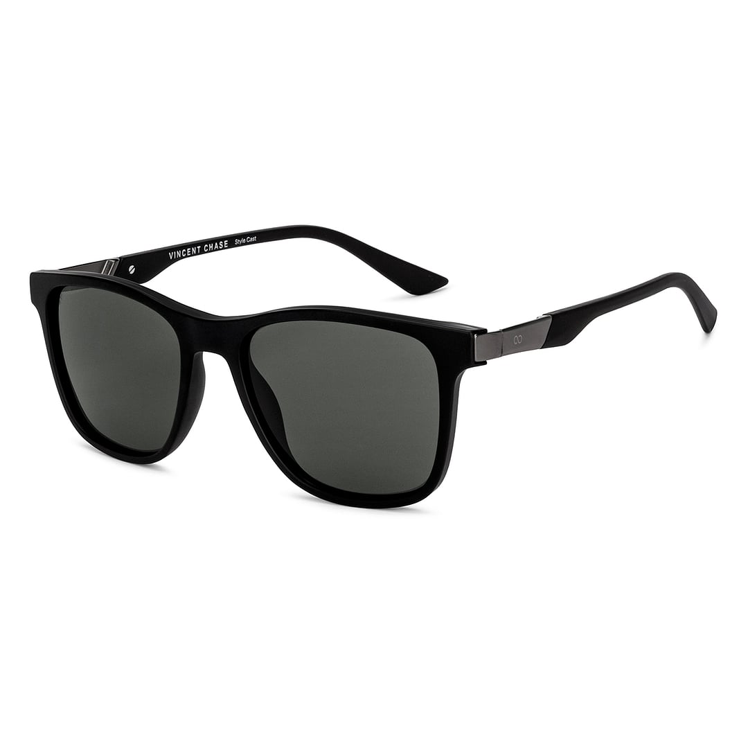 Vincent Chase Polarized Black Full Rim Square left side