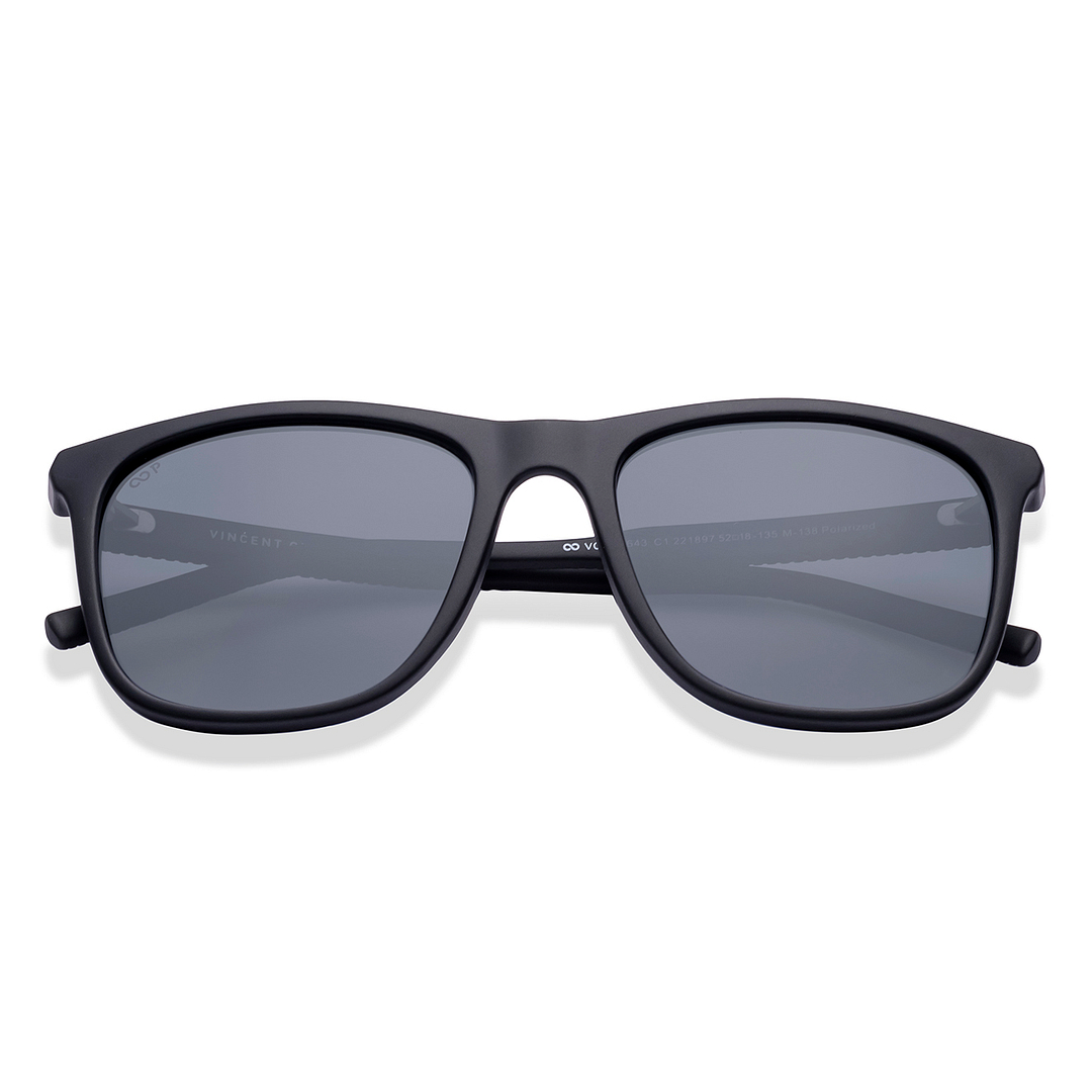 Vincent Chase Polarized Black Full Rim Square left side