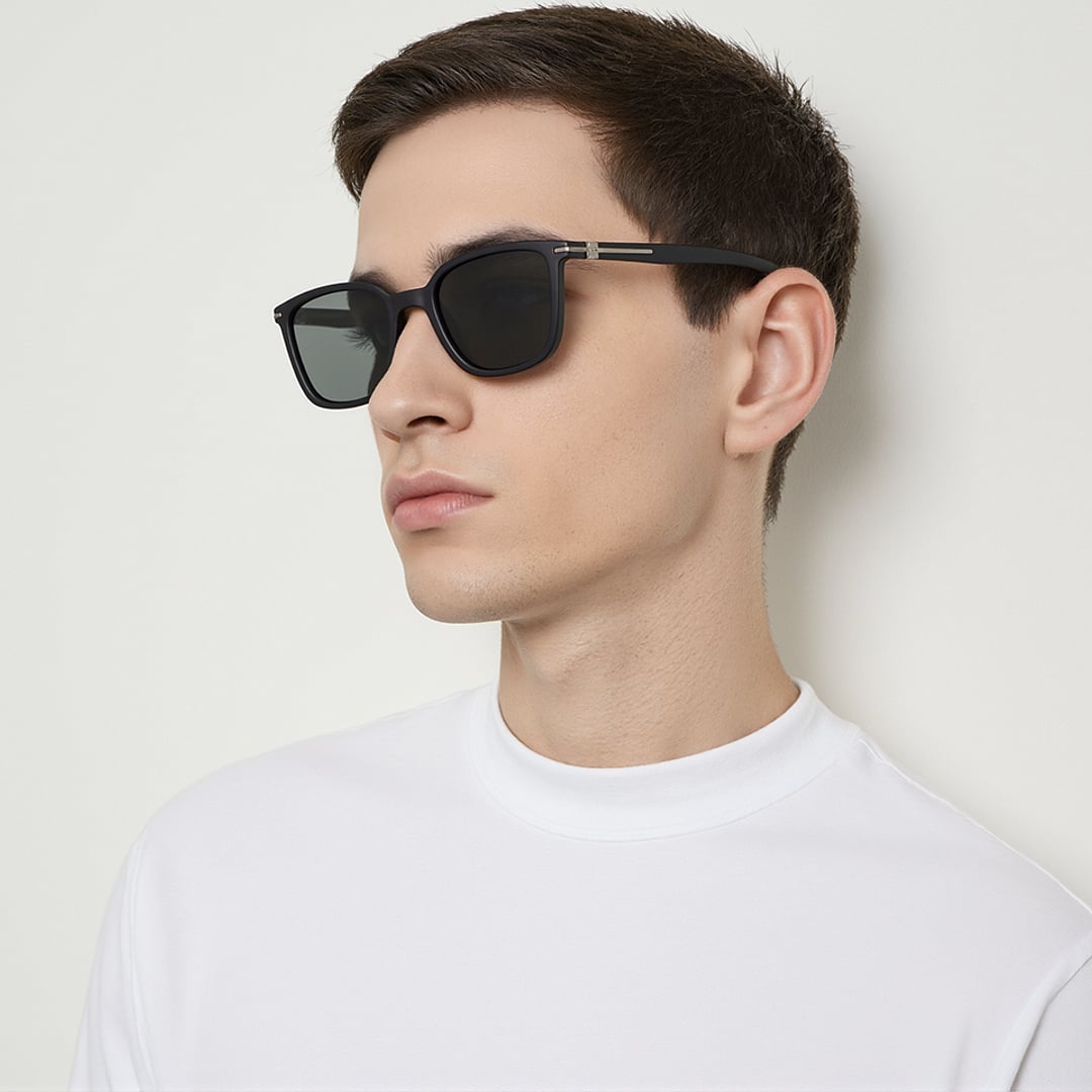 Vincent Chase Polarized Black Full Rim Square right side