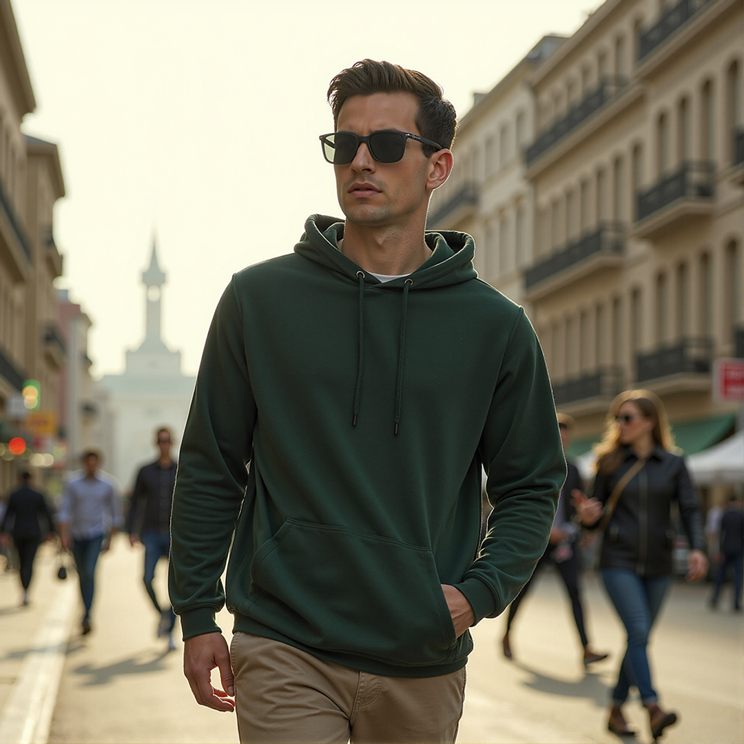 Vincent Chase Polarized Black Full Rim Square left side