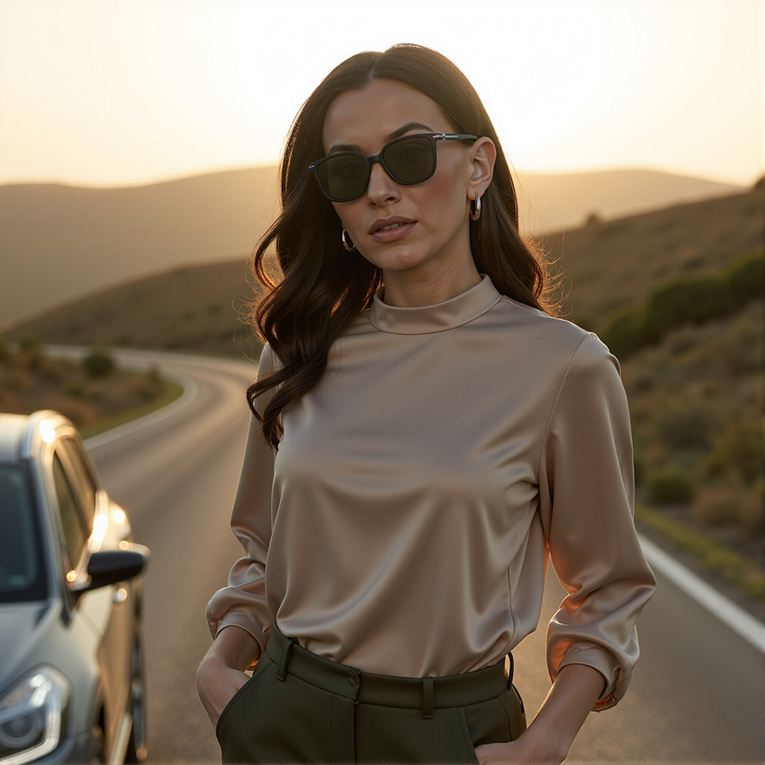 Vincent Chase Polarized Black Full Rim Square right side