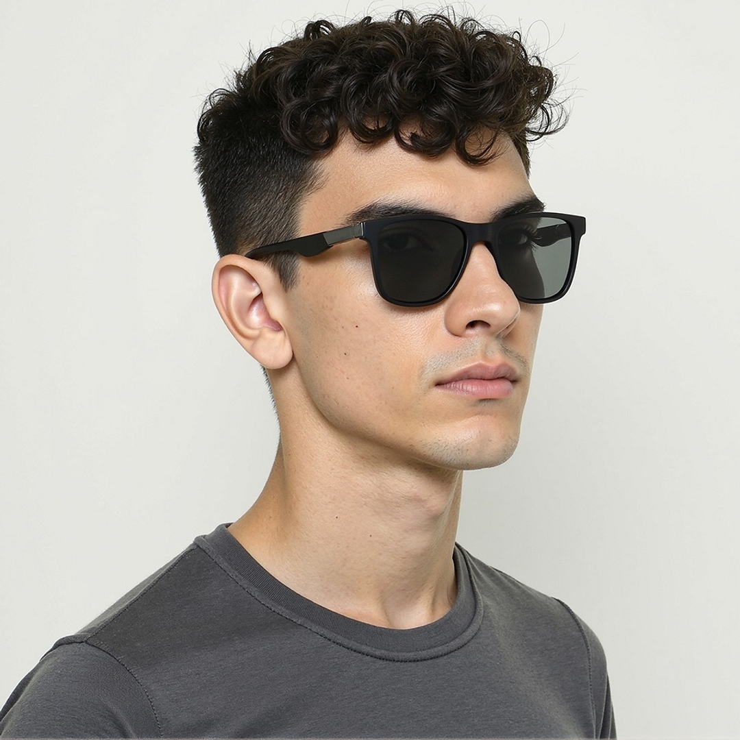 Vincent Chase Polarized Black Full Rim Square right side