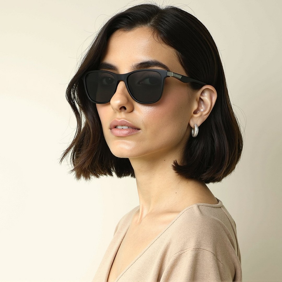 Vincent Chase Polarized Black Full Rim Square right side