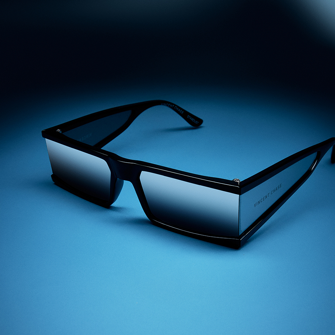 Vincent Chase Online Black Half Rim Square left side