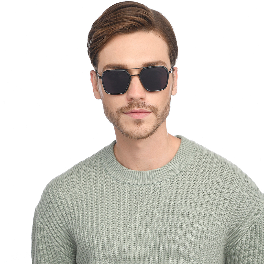 Vincent Chase Black Full Rim Geometric right side