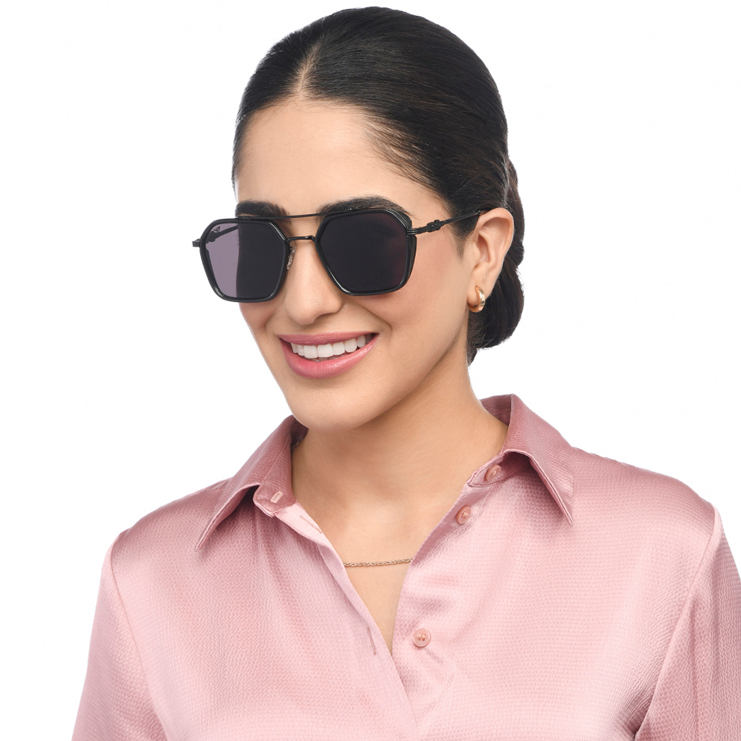 Vincent Chase Black Full Rim Geometric right side