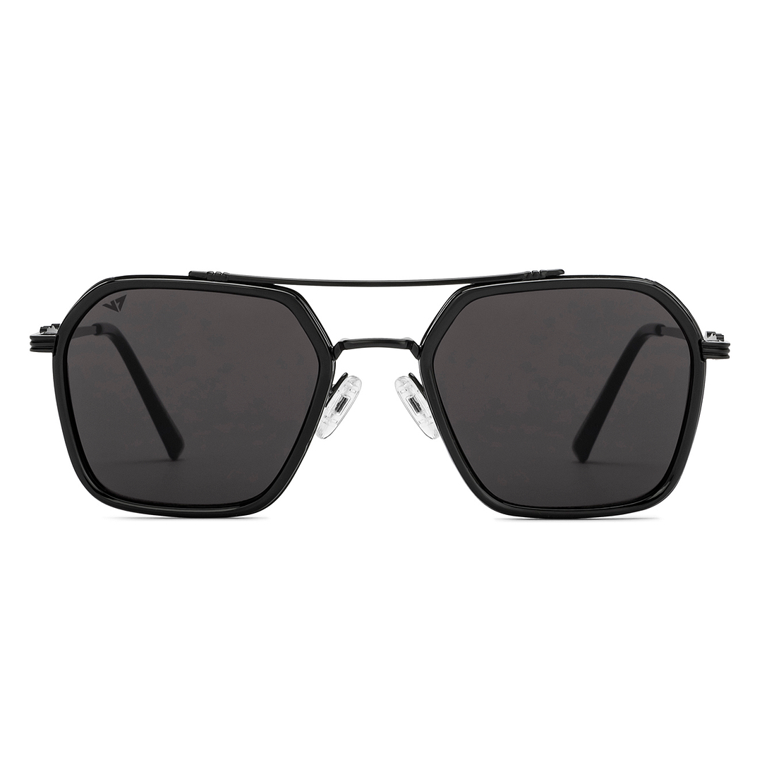 Vincent Chase Black Full Rim Geometric left side