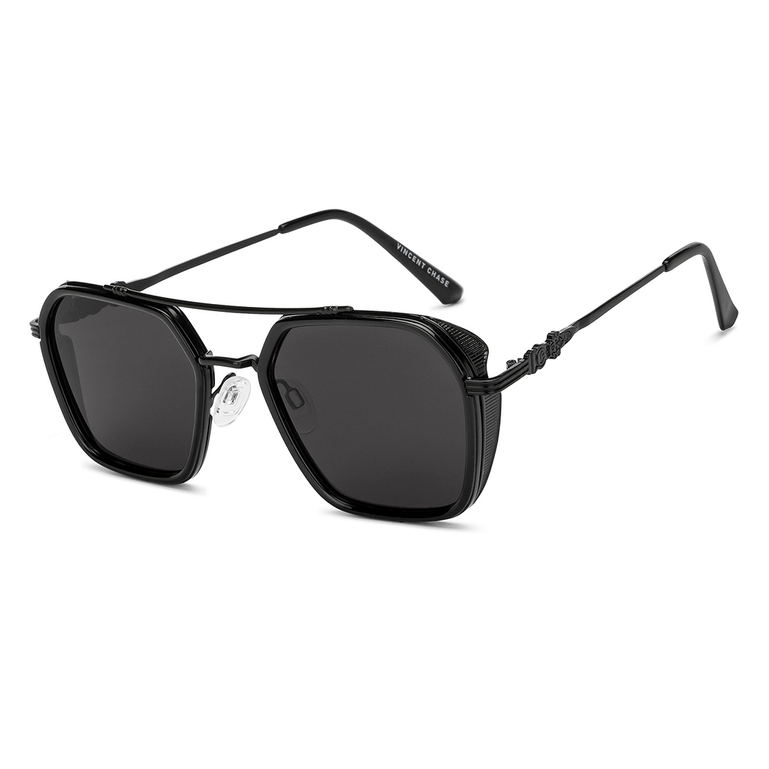 Vincent Chase Black Full Rim Geometric right side