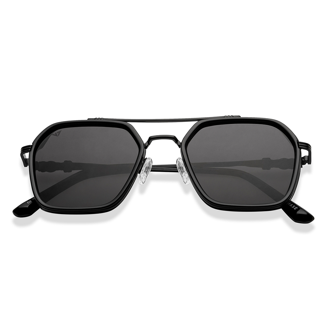 Vincent Chase Black Full Rim Geometric left side