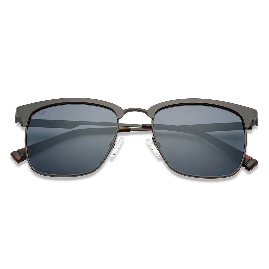 Vincent Chase Online Grey Full Rim Clubmaster left side