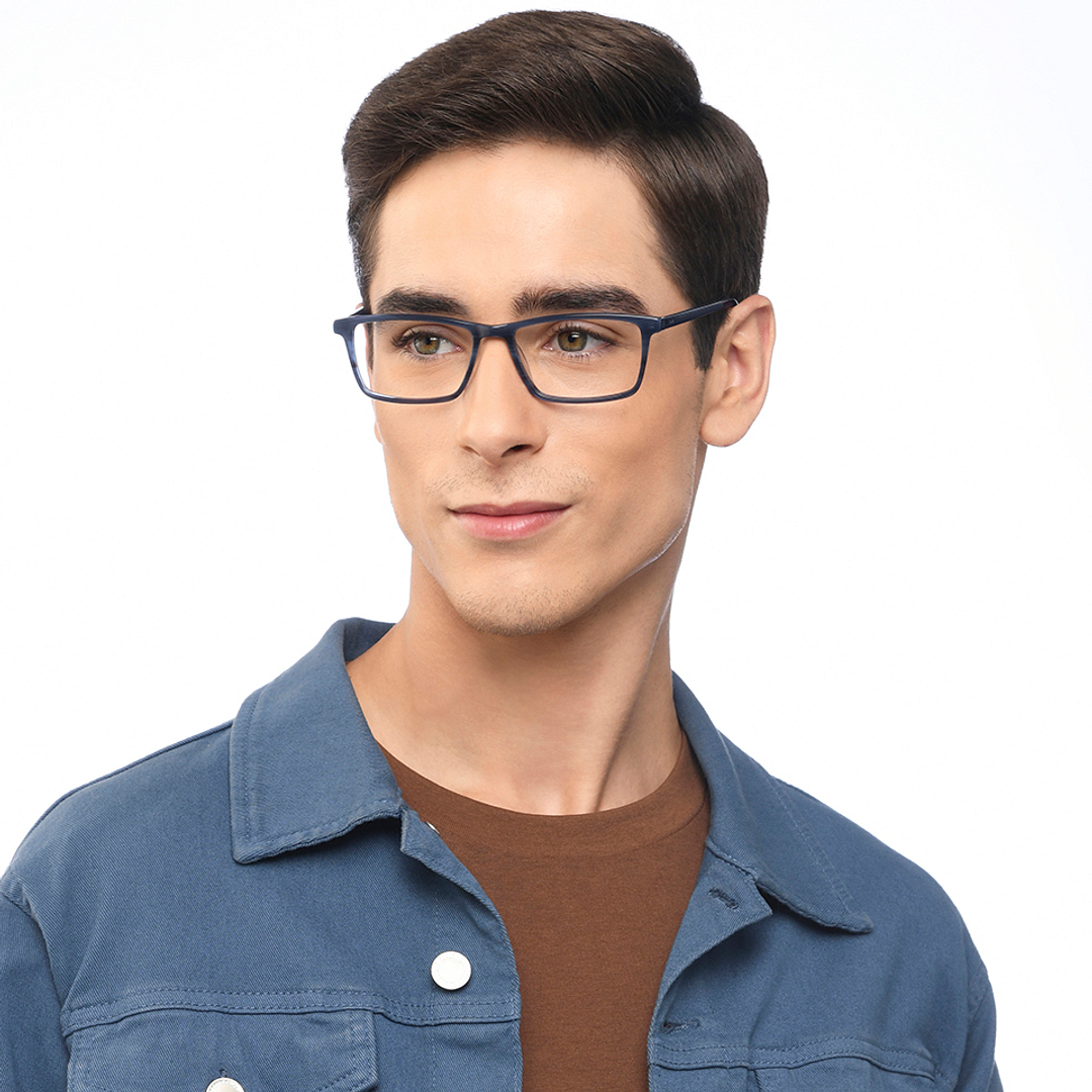 Vincent Chase Online Gray Transparent Full Rim Rectangle left side