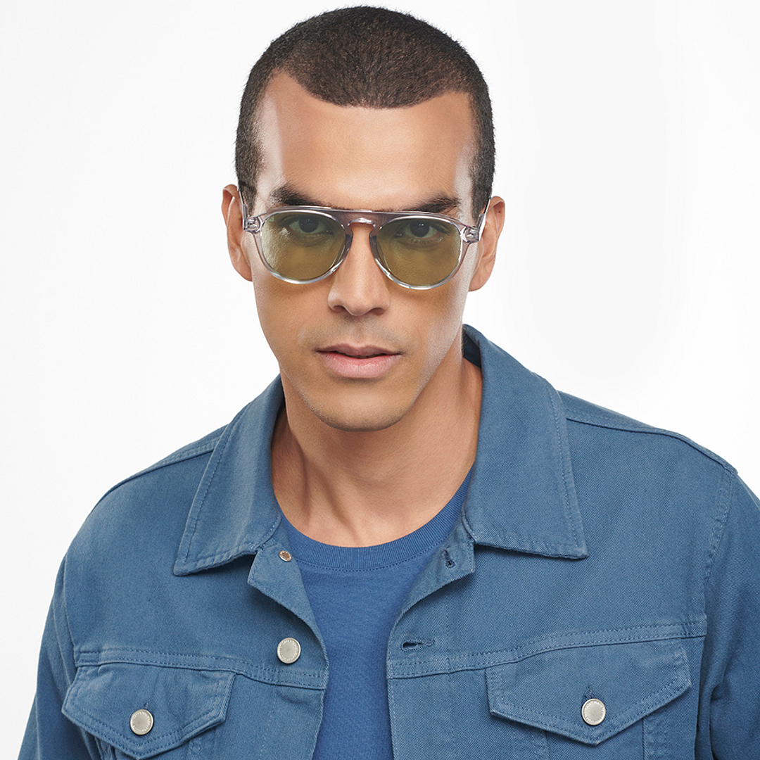 Vincent Chase Online Grey Full Rim Aviator right side