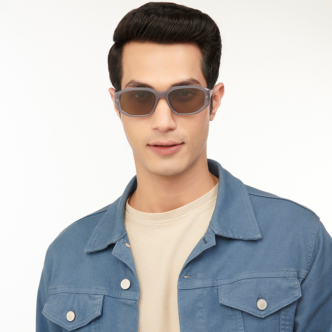 Vincent Chase Online Grey Full Rim Geometric left side