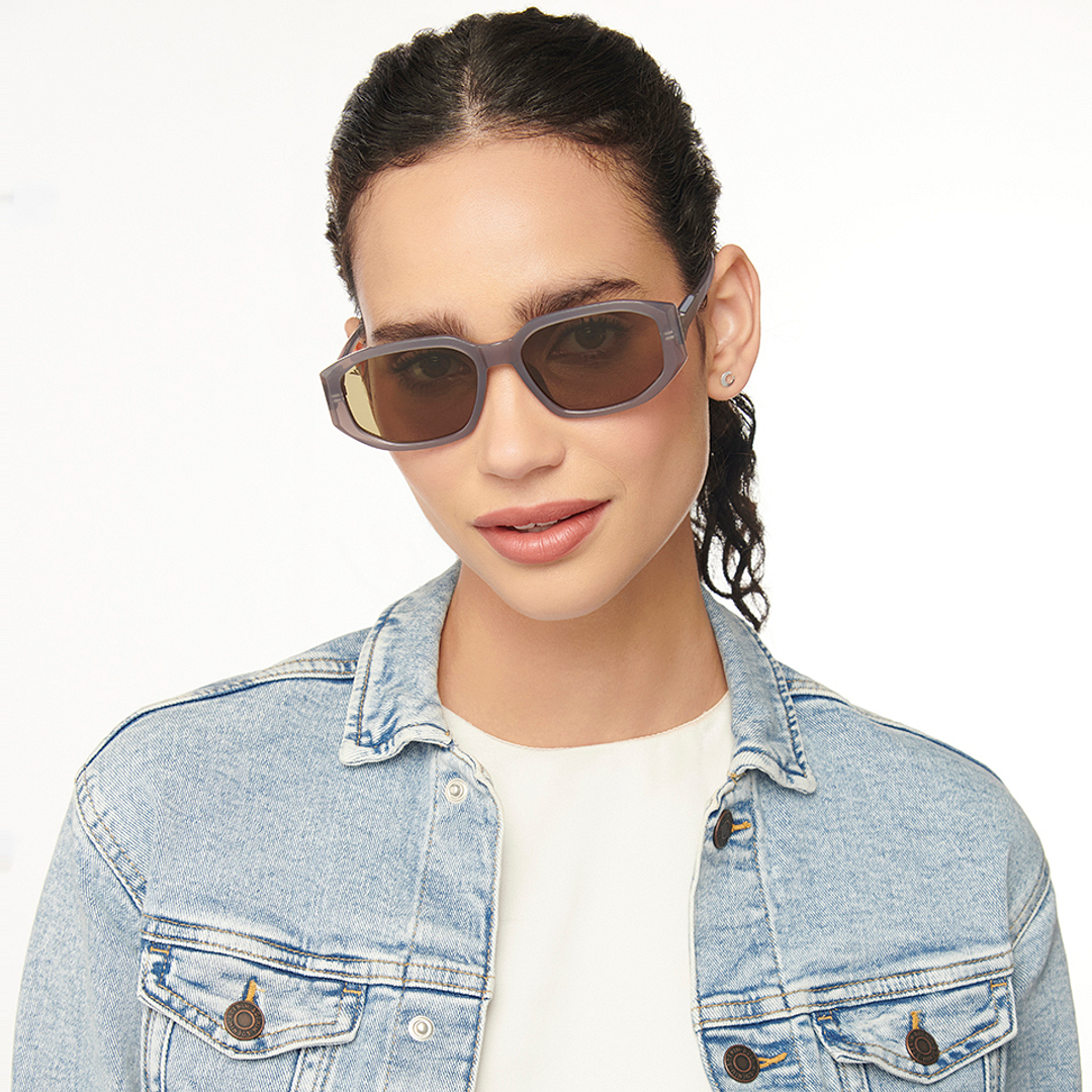 Vincent Chase Online Grey Full Rim Geometric left side