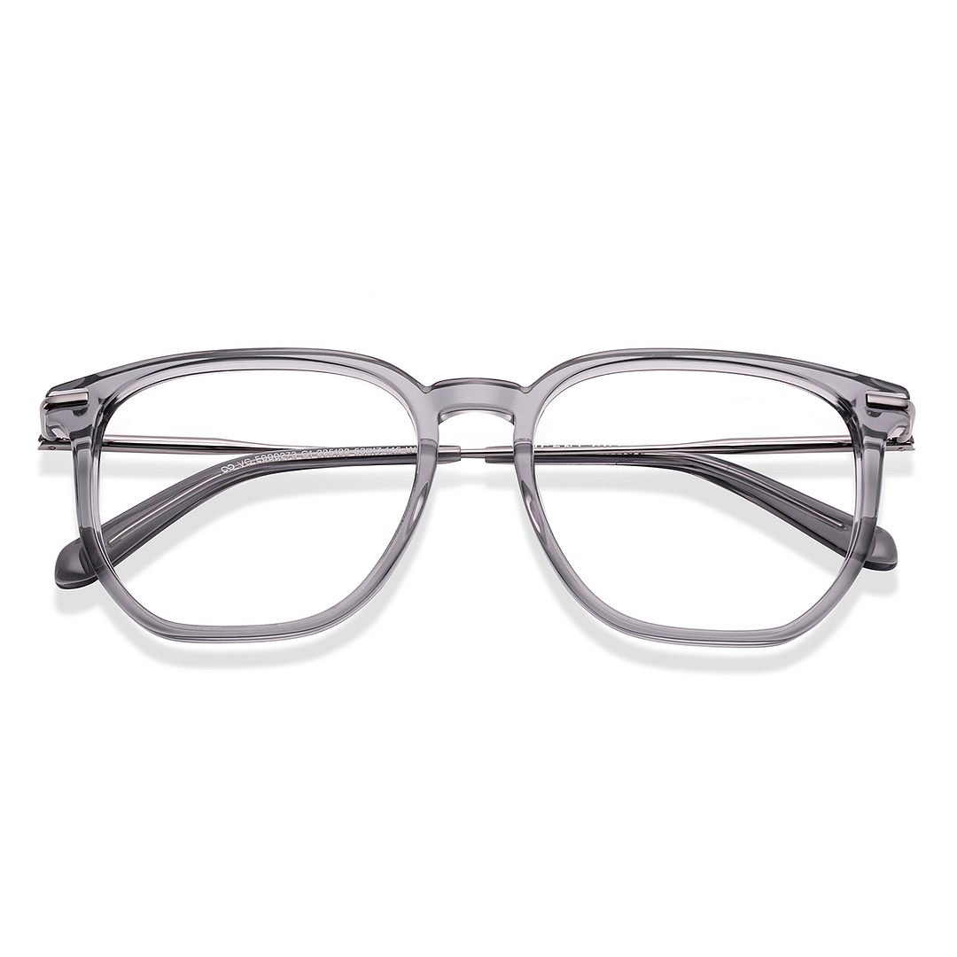 Vincent Chase Gray Transparent Full Rim Geometric left side