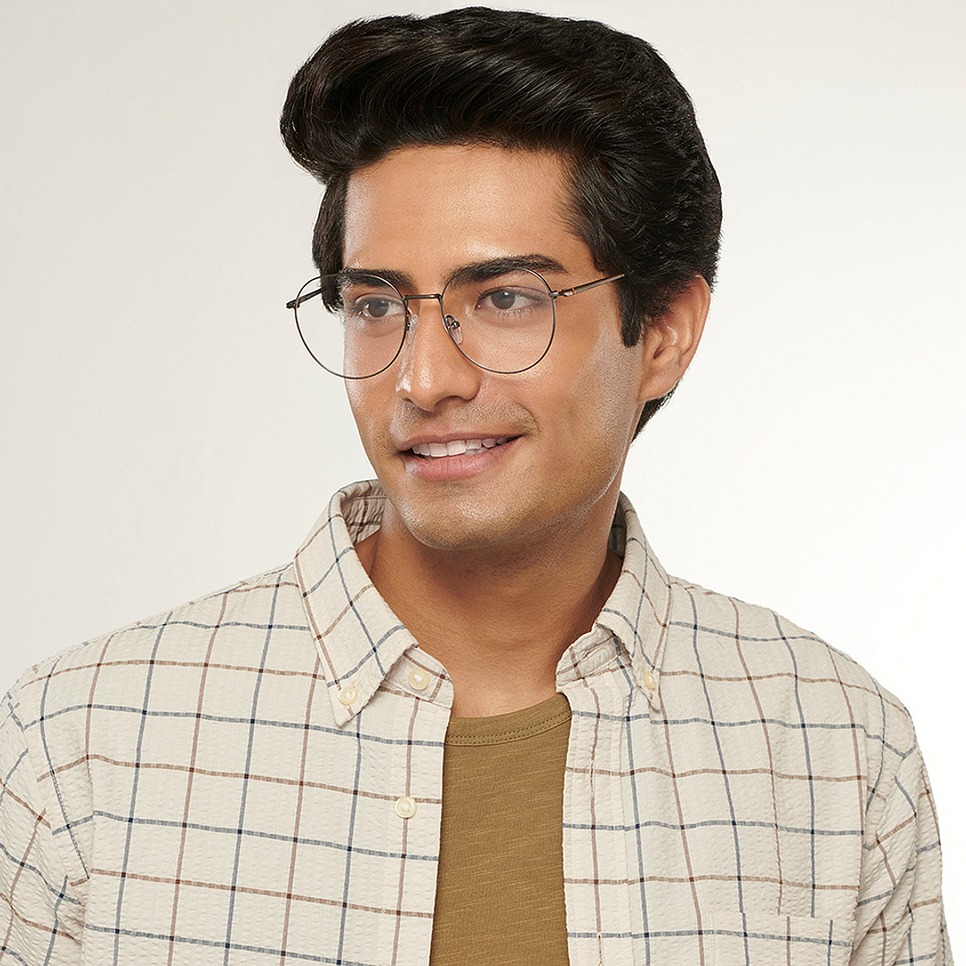 Vincent Chase Online Mid Gunmetal Full Rim Round left side
