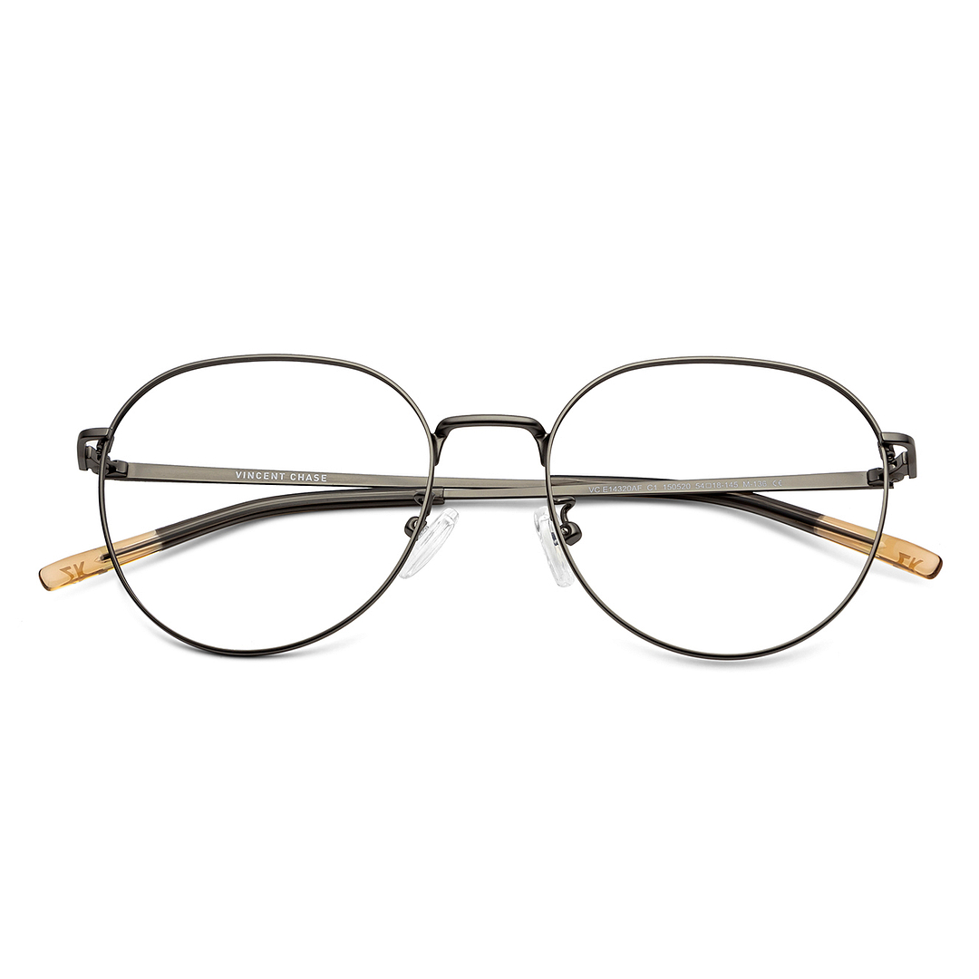 Vincent Chase Online Mid Gunmetal Full Rim Round left side