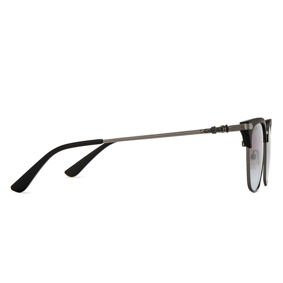 Vincent Chase Polarized Gunmetal Full Rim Clubmaster left side
