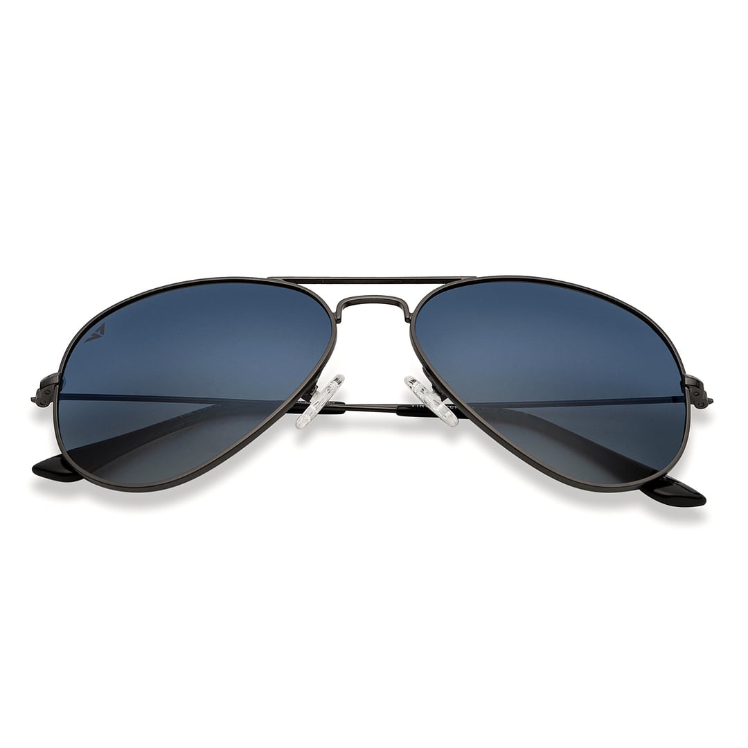 Vincent Chase Polarized Gunmetal Full Rim Aviator left side