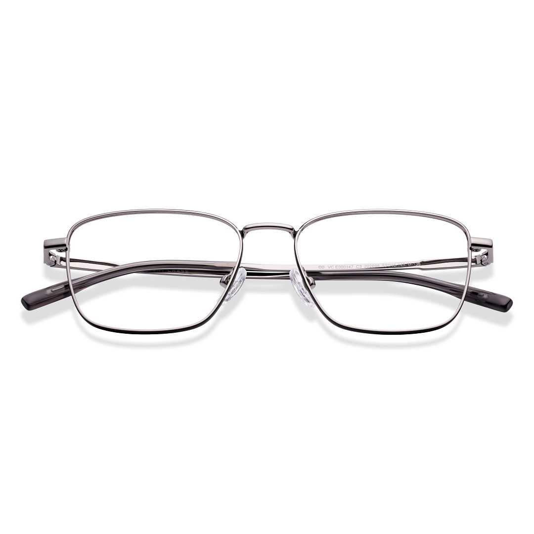 Vincent Chase Online Dark Gunmetal Full Rim Rectangle left side