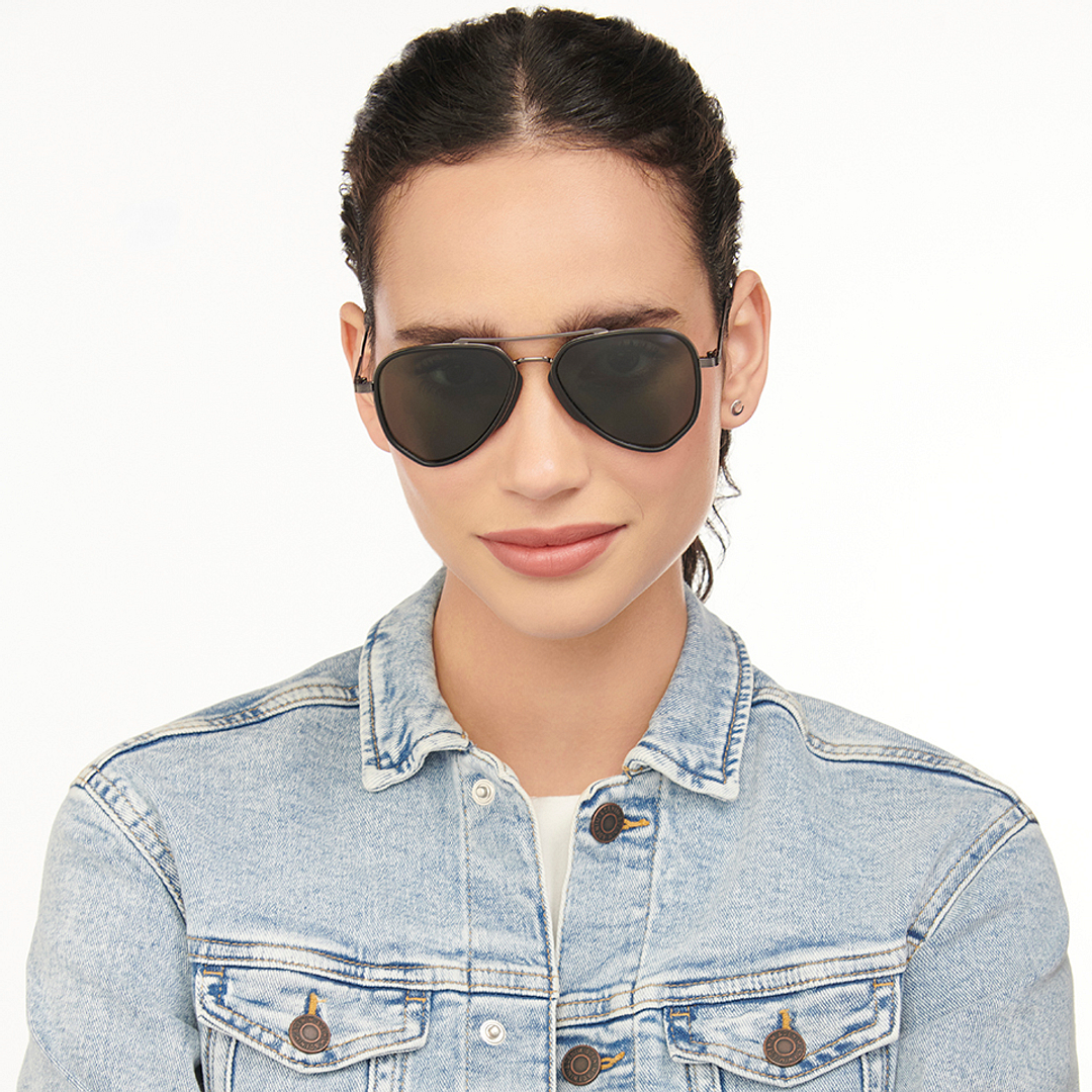 Vincent Chase Polarized Gunmetal Full Rim Aviator right side