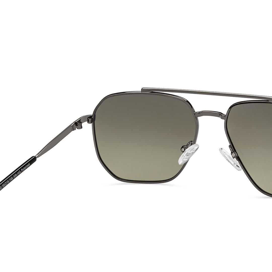 Vincent Chase Polarized Gunmetal Full Rim Rectangle left side