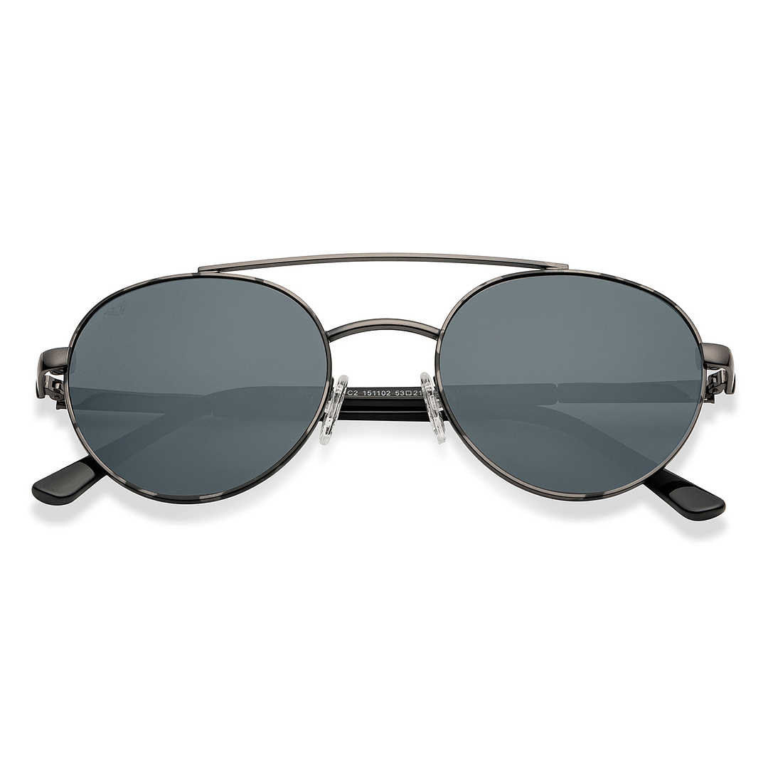 Vincent Chase Online Gunmetal Full Rim Round left side