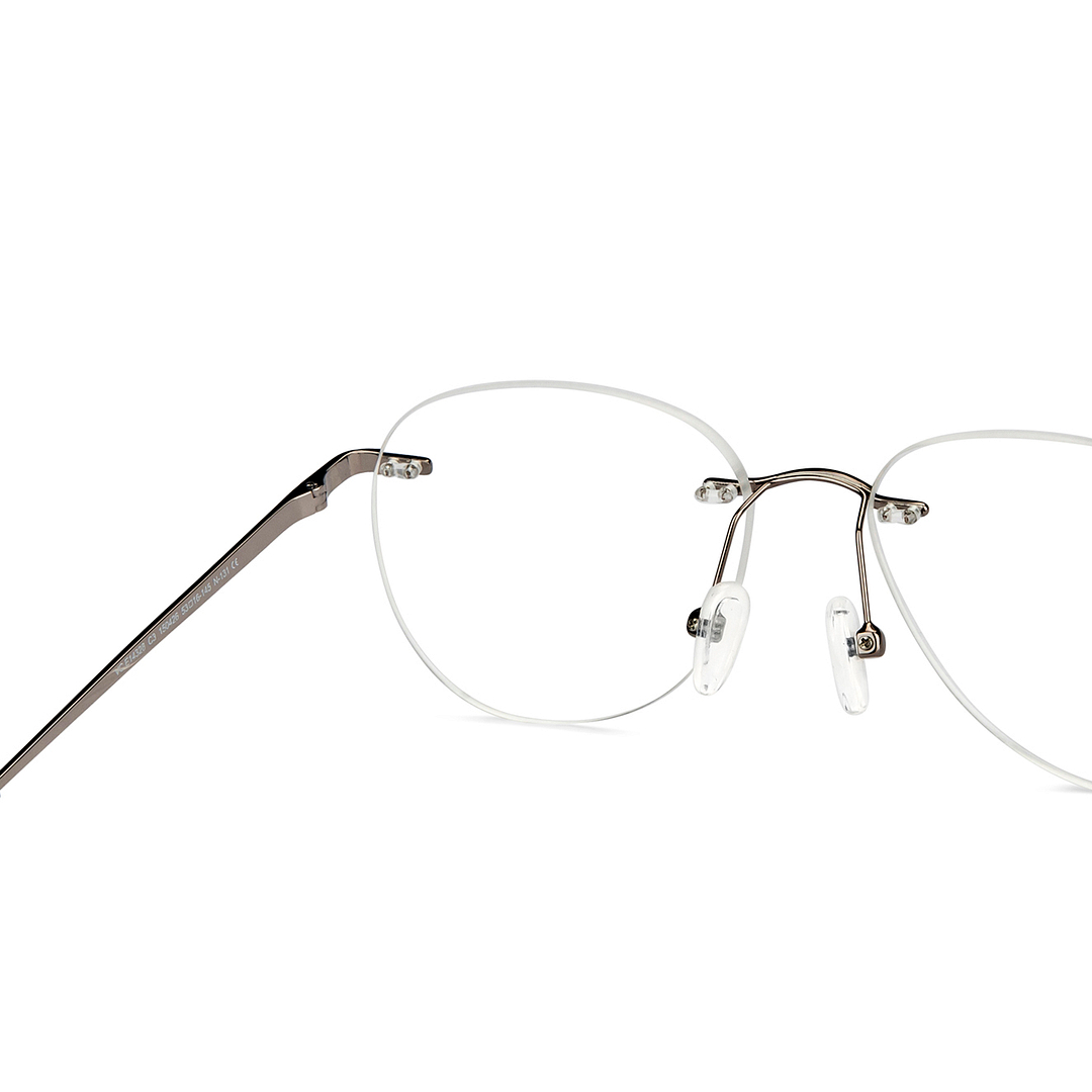 Vincent Chase Online Mid Gunmetal Rimless Aviator right side