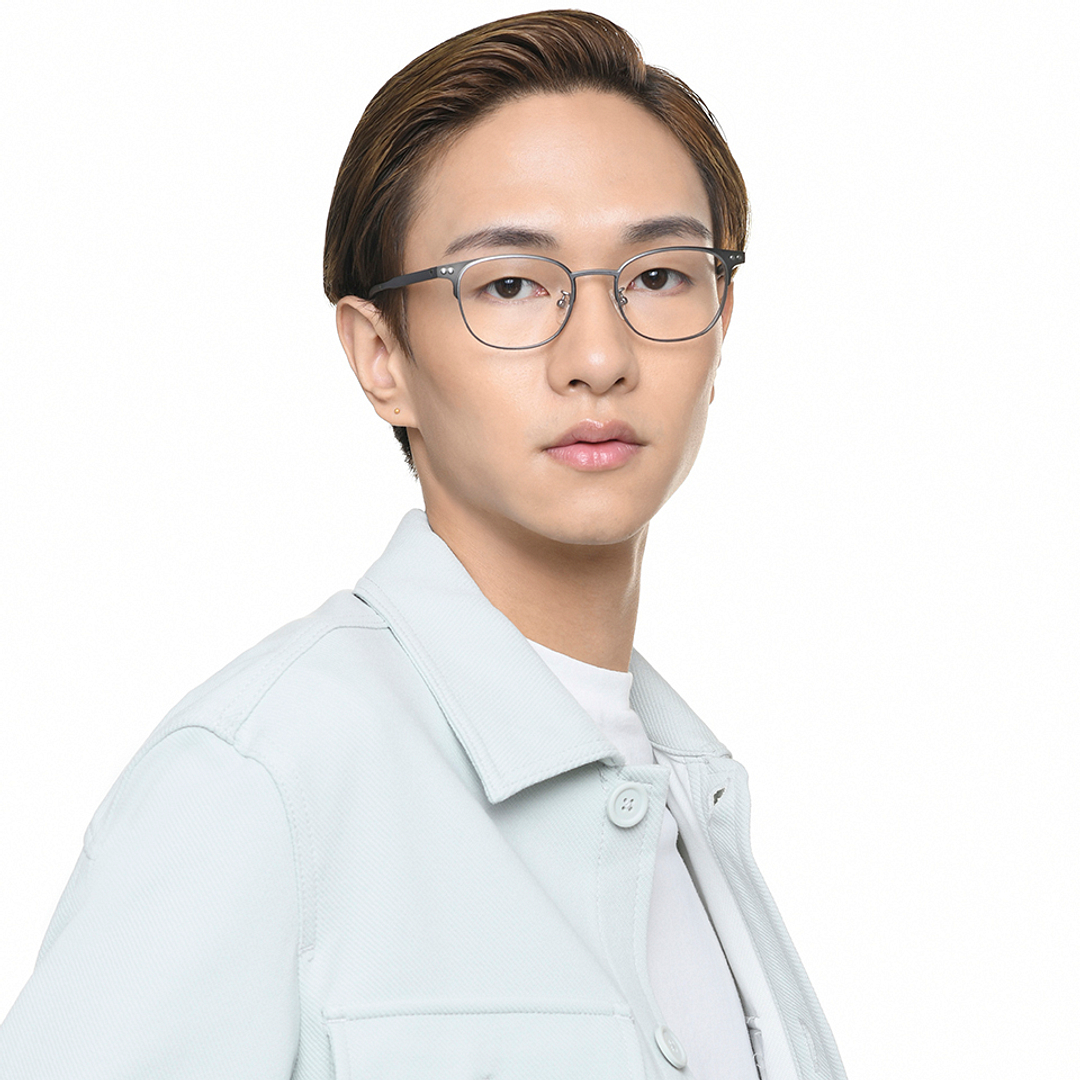 Vincent Chase Online Dark Gunmetal Full Rim Round left side