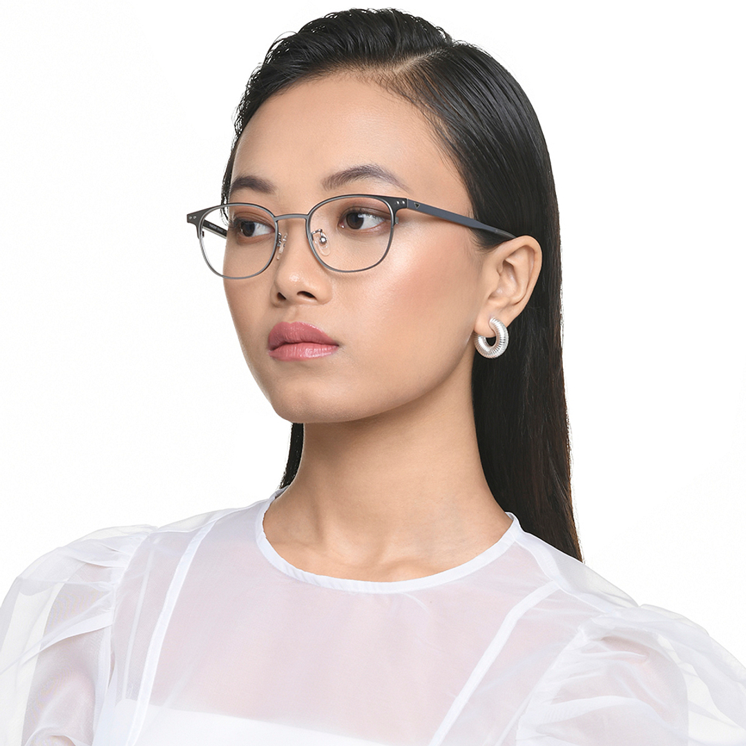 Vincent Chase Online Dark Gunmetal Full Rim Round right side