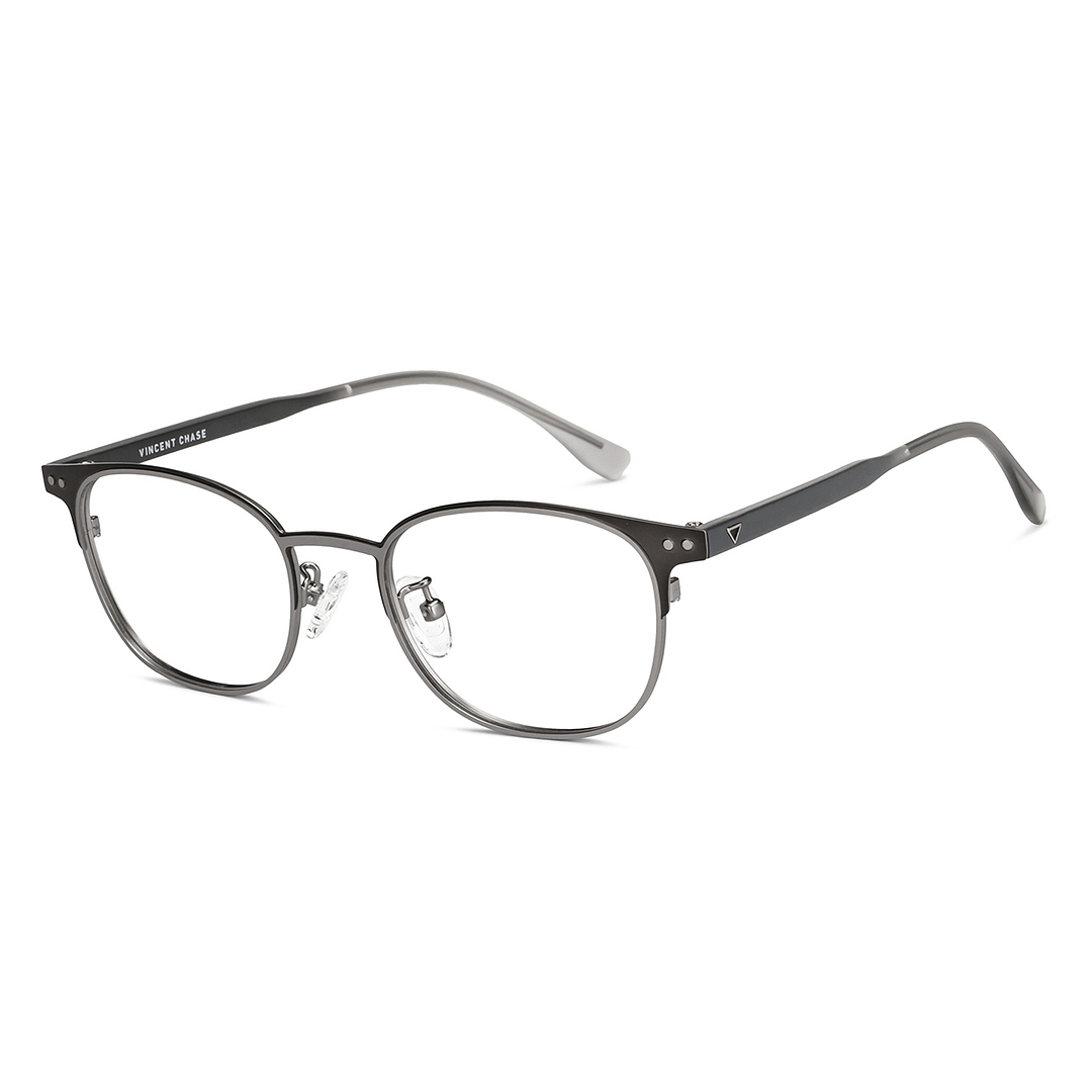 Vincent Chase Online Dark Gunmetal Full Rim Round left side