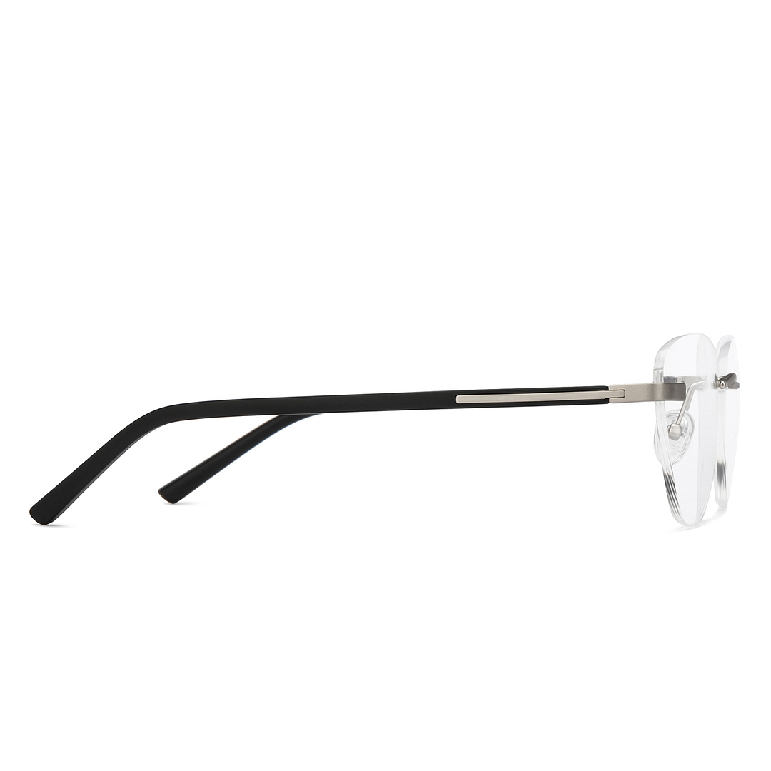 Vincent Chase Online Mid Gunmetal Rimless Cat Eye left side