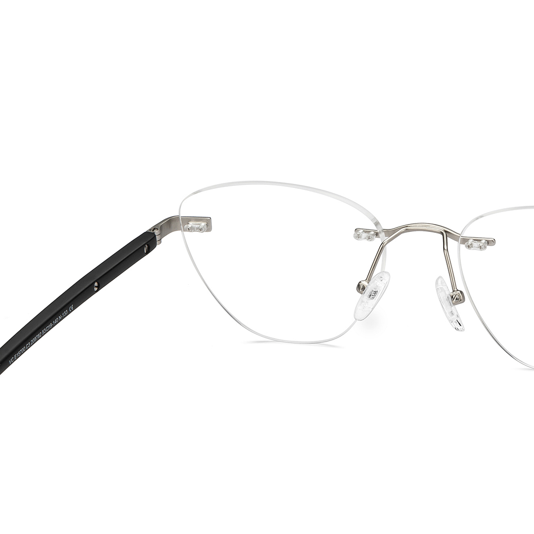 Vincent Chase Online Mid Gunmetal Rimless Cat Eye right side