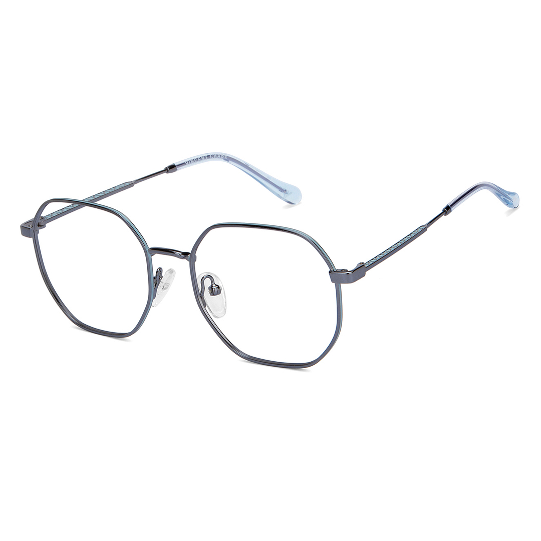 Buy Gunmetal Blue Full Rim Geometric Vincent Chase SLEEK STEEL VC