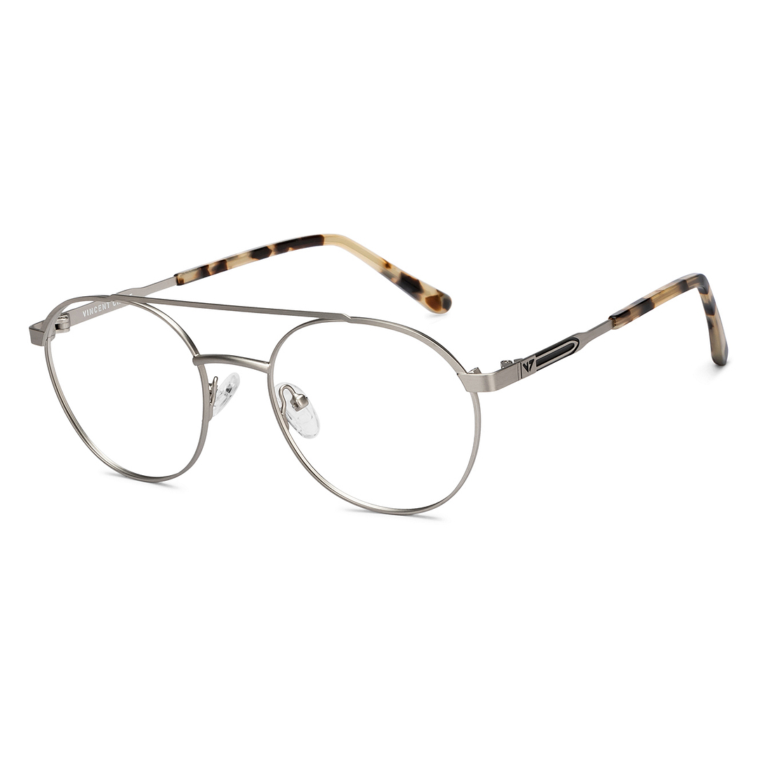 Buy Gunmetal Full Rim Round Vincent Chase SLEEK STEEL VC E15480-C1