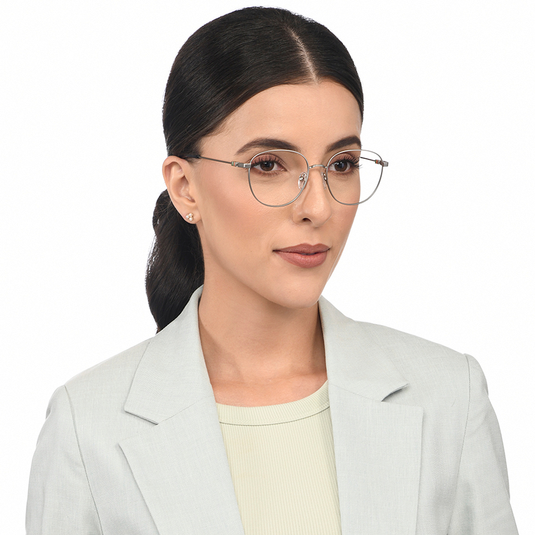 Vincent Chase Online Mid Gunmetal Full Rim Round left side