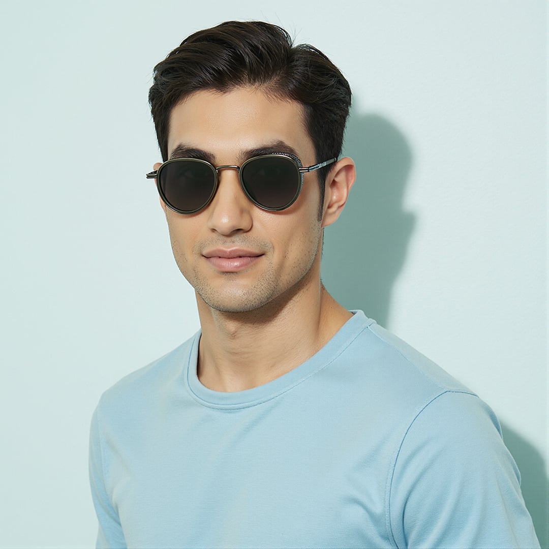 Vincent Chase Gunmetal Full Rim Aviator left side