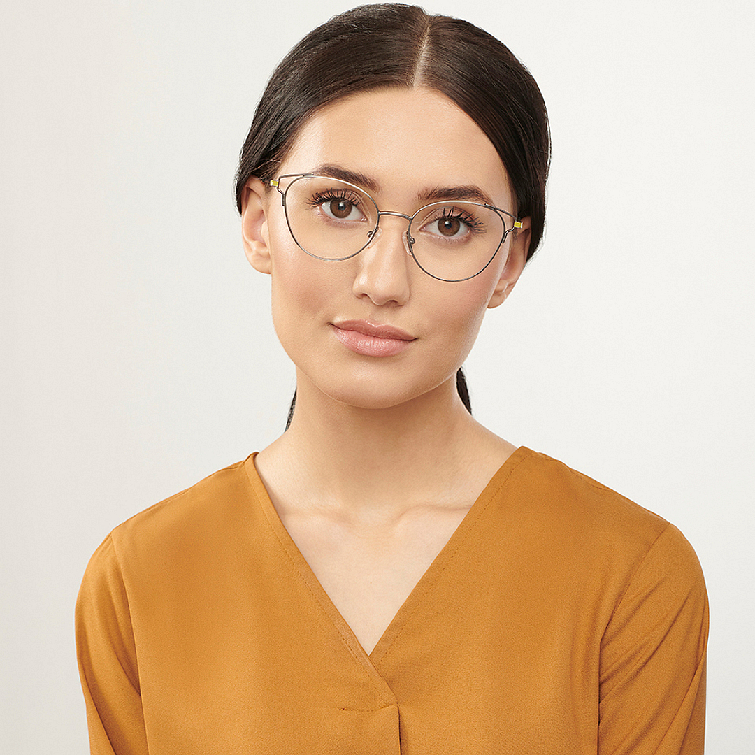 Vincent Chase Online Mid Gunmetal Full Rim Cat Eye left side