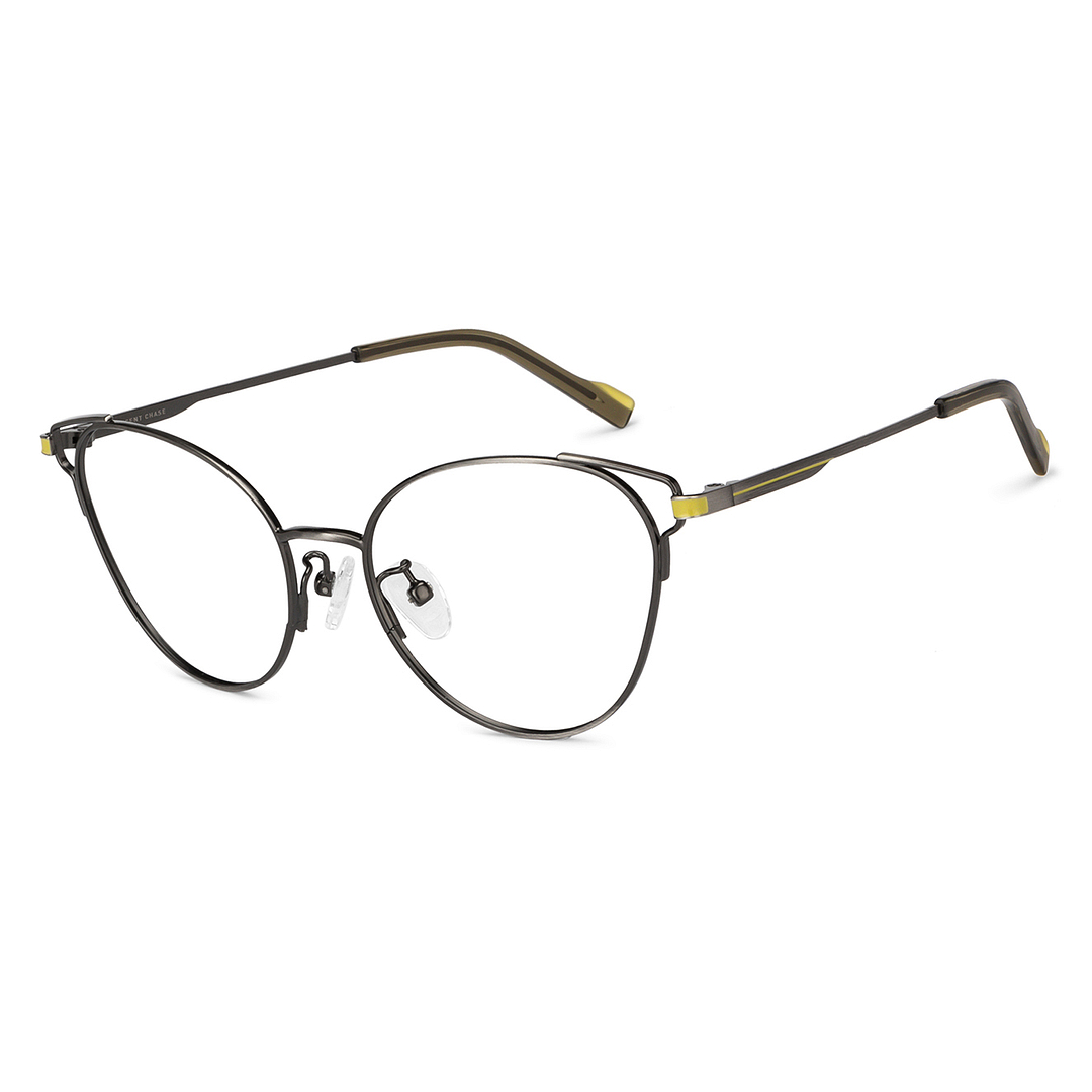 Vincent Chase Online Mid Gunmetal Full Rim Cat Eye left side