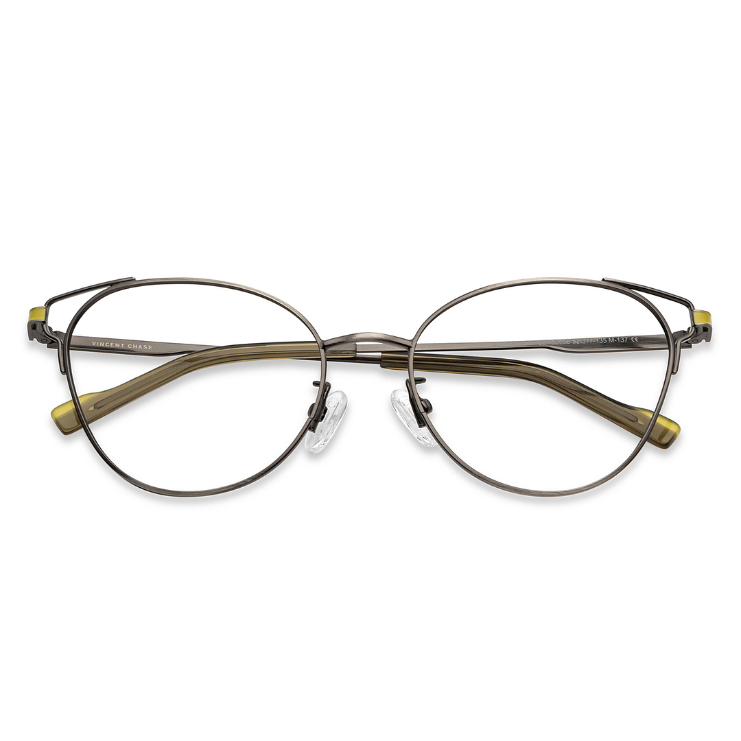 Vincent Chase Online Mid Gunmetal Full Rim Cat Eye left side